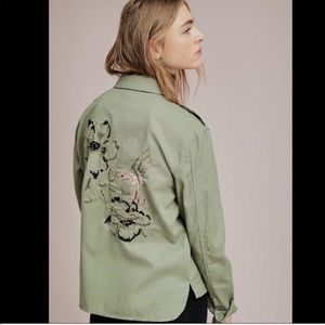 Anthropologie Sanctuary Embroidered Light Coat